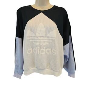 adidas Originals Helsinki Crew-Neck Sweatshirt US M fleece lined Batwing Sweater
